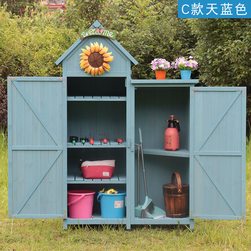 户外储物柜庭院花园防雨防晒工具柜杂物置物整理箱阳台室外收纳柜