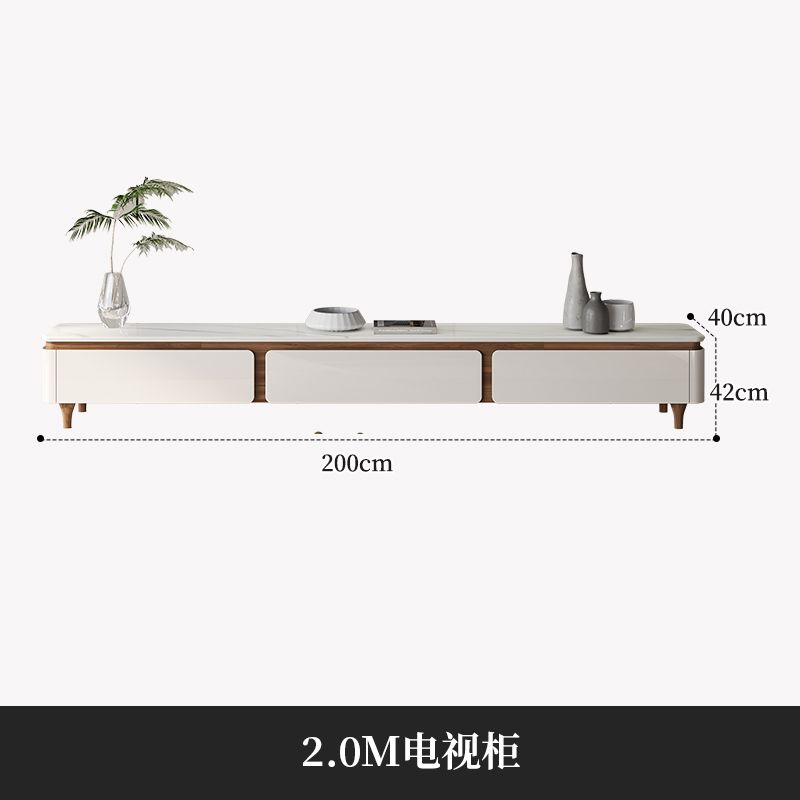 輕奢巖板微晶石茶几電視櫃極簡現代小戶型客廳簡約高腳茶几地櫃