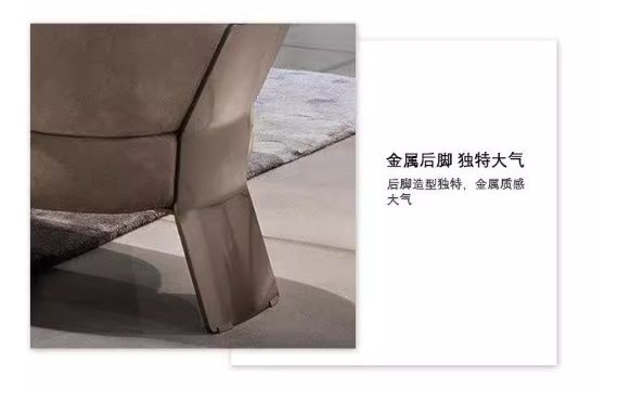現代簡約休閒椅意式極簡客廳單人沙發椅北歐輕奢酒店售樓處洽談椅