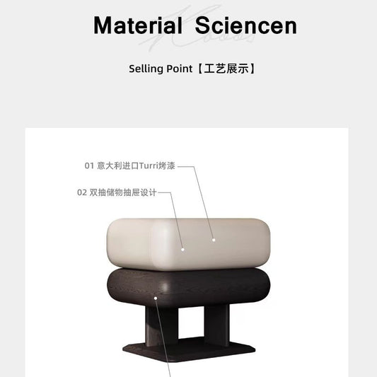 KBOOS簡約現代牀頭櫃設計師原創小戶型家用臥室新款創意小牀邊櫃