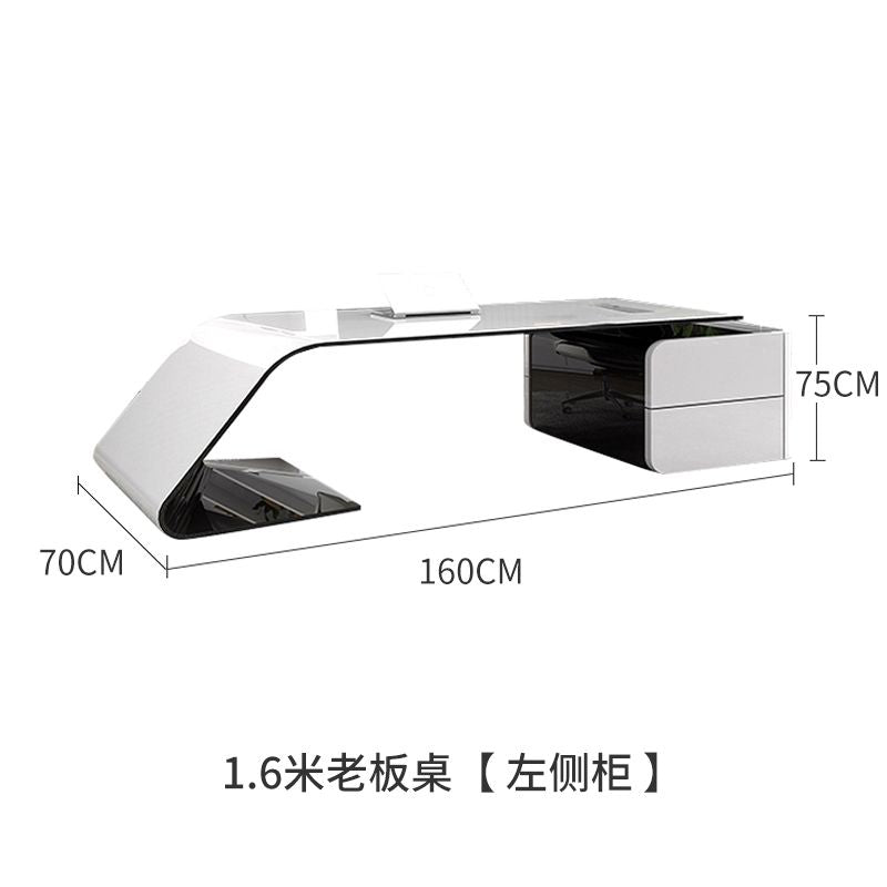 烤漆老板桌简约现代时尚老板桌总裁经理主管桌大班台网红办公桌