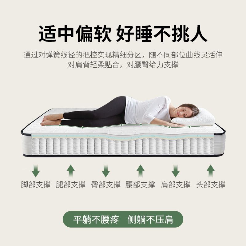 mattress酒店席夢思獨立靜音彈簧1.8米1.5m 壓縮捲包厚20cm牀墊