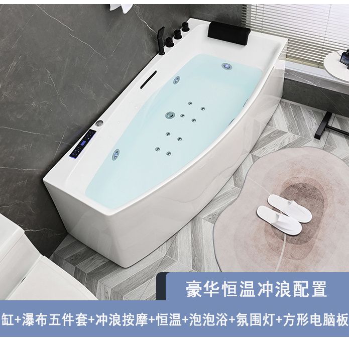 亞克力浴缸小戶型家用成人異形轉角按摩加熱恆溫衝浪單人一體浴盆