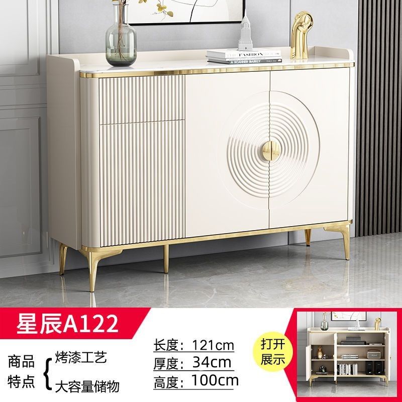 2024新款入戶鞋櫃家用門口輕奢巖板靠牆鞋櫃客廳隔斷櫃現代玄關櫃