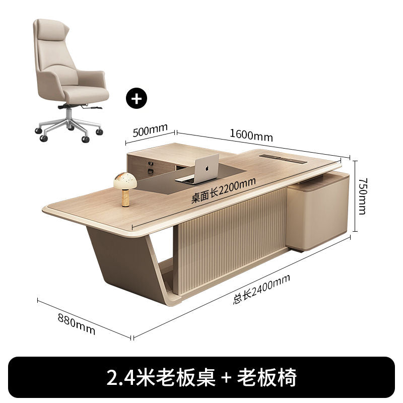 聚风尚老板桌办公桌简约现代一整套简约现代大班台总裁办公桌