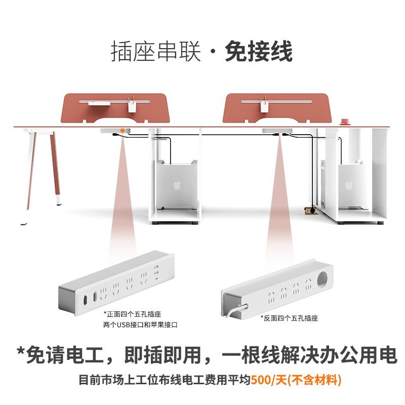 臻选职员办公桌椅组合简约现代电脑桌4/62人员工桌办公室工位屏风