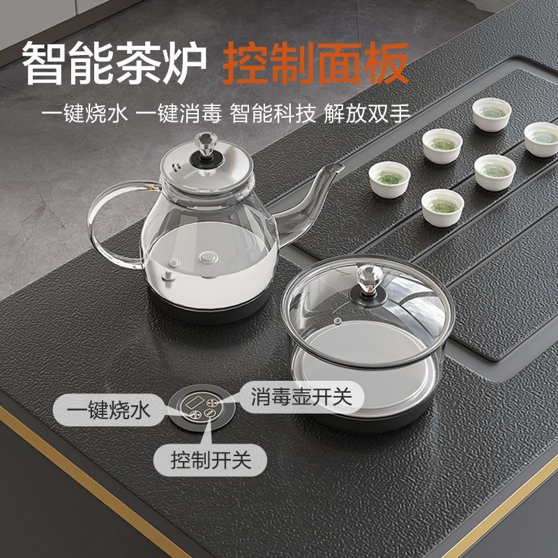 移动茶桌家用小户型乌金石茶台功夫茶几北欧多功能阳台小茶车