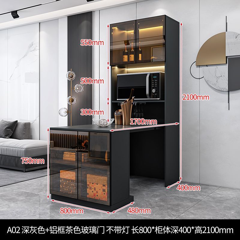 家用餐边柜折叠桌现代简约酒柜吧台鞋柜餐桌一体靠墙意式轻奢风格
