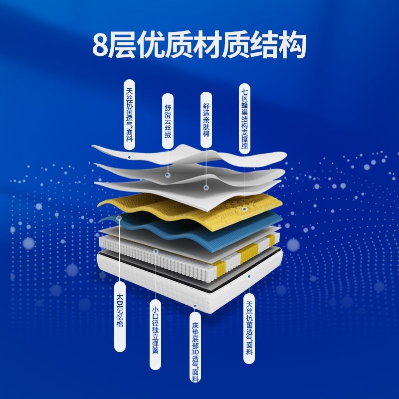 牀墊十大名牌五星級酒店家用軟墊加厚超軟記憶棉卷包壓彈簧席夢思