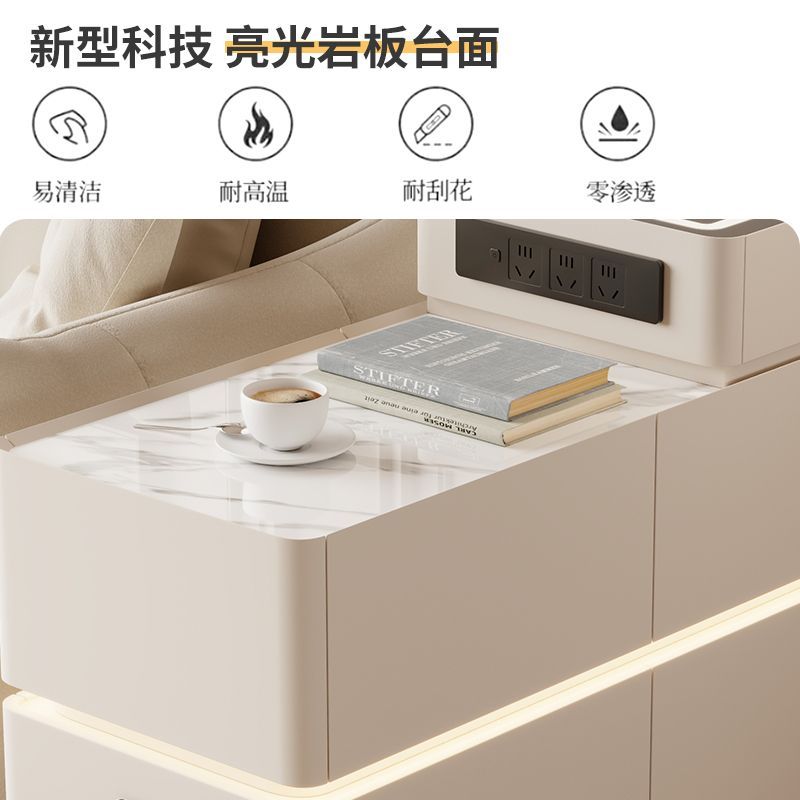 【推荐】沙发轻奢边柜智能侧边客厅高级多功能茶几网红储物柜边几