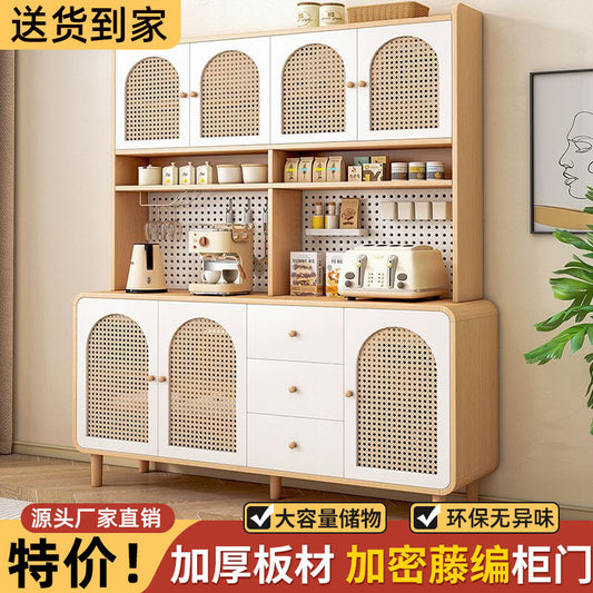 餐边柜北欧风客餐厅家用酒柜靠墙一体置物柜厨房多功能多层收纳柜