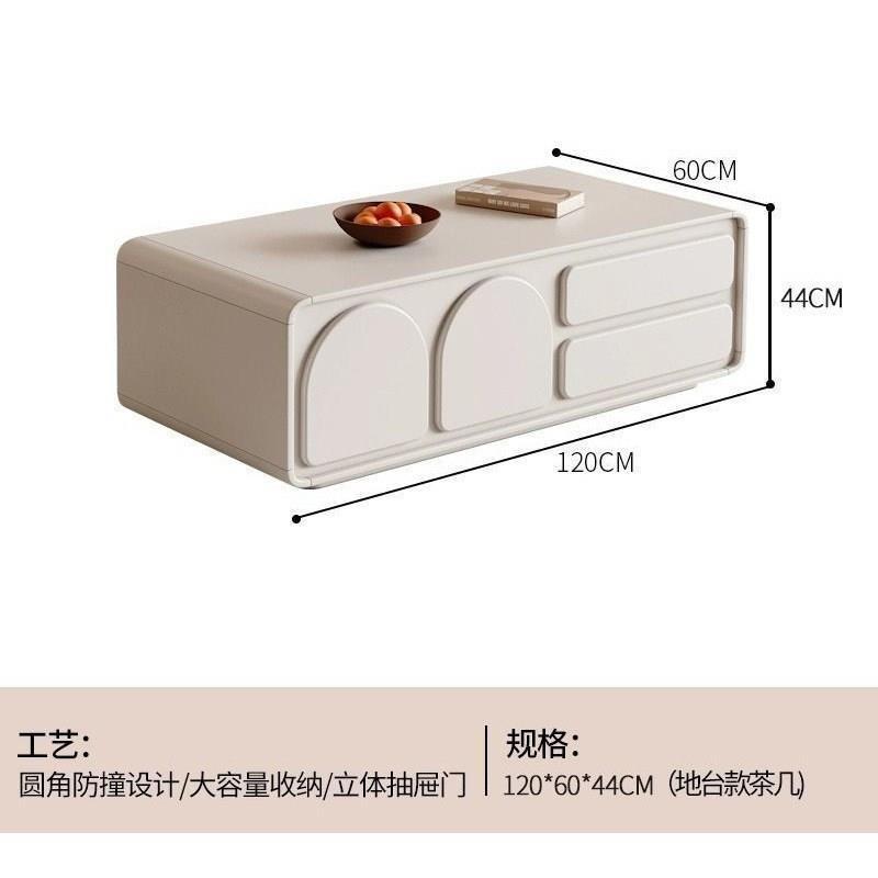 #電視櫃茶几組合油風實木生態板客廳極簡M家用小戶型法式電視機