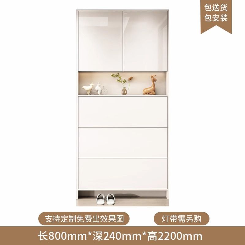 定製超薄款鞋櫃翻鬥18cm家用門口入戶玄關櫃一體高立式門後門廳櫃