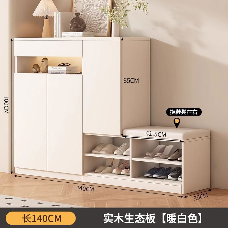 定製實木鞋櫃家用門口新款入戶大容量儲物櫃玄關收納陽臺多層鞋架