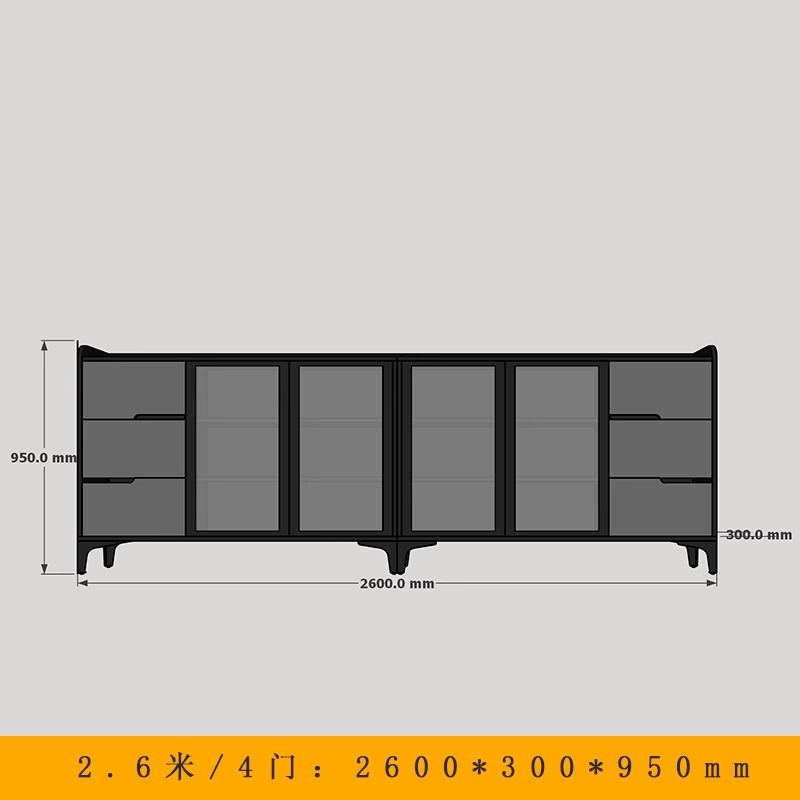輕奢玻璃門巖板餐邊櫃客廳沙發靠背櫃橫廳隔斷櫃極簡靠山櫃大理石