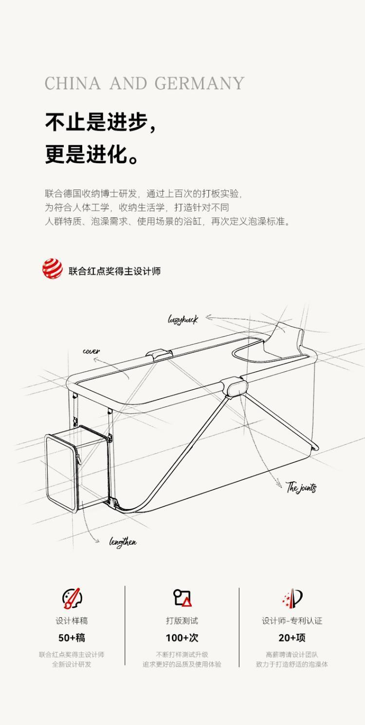 南極人泡澡桶成人全身摺疊浴缸大人小孩洗澡盆加厚保溫免安裝浴盆