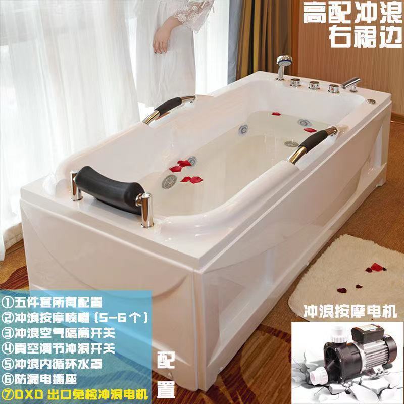 包邮亚克力小浴缸 豪华冲浪按摩恒温加热独立式浴盆 欧式家用浴池