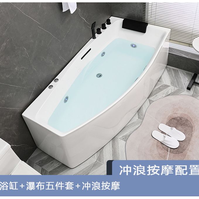 亞克力浴缸小戶型家用成人異形轉角按摩加熱恆溫衝浪單人一體浴盆