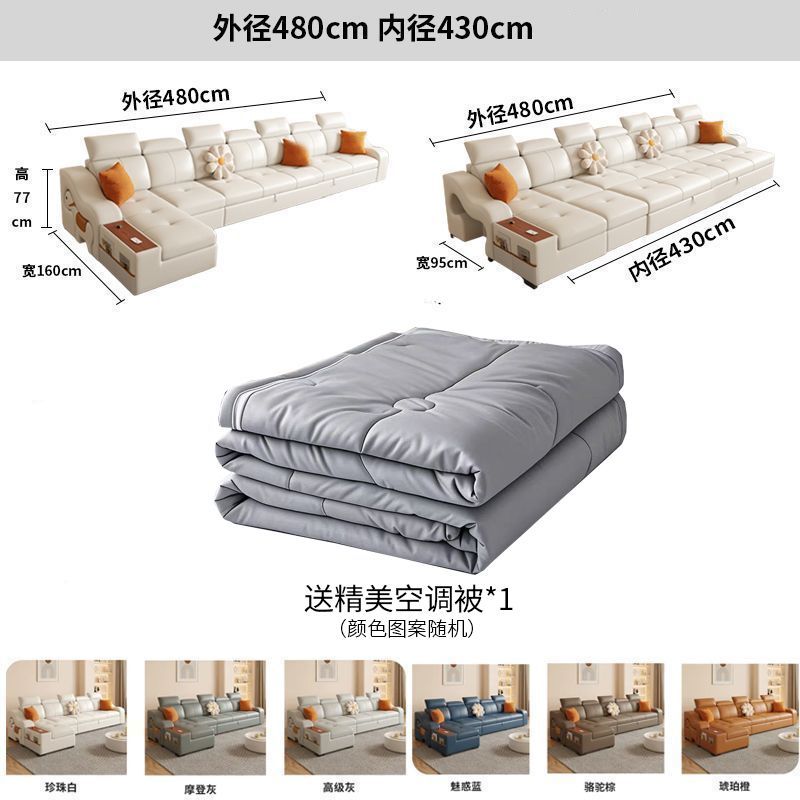 【官方正品】新款貓抓皮沙發牀兩用可摺疊多功能小戶型貴妃可儲物