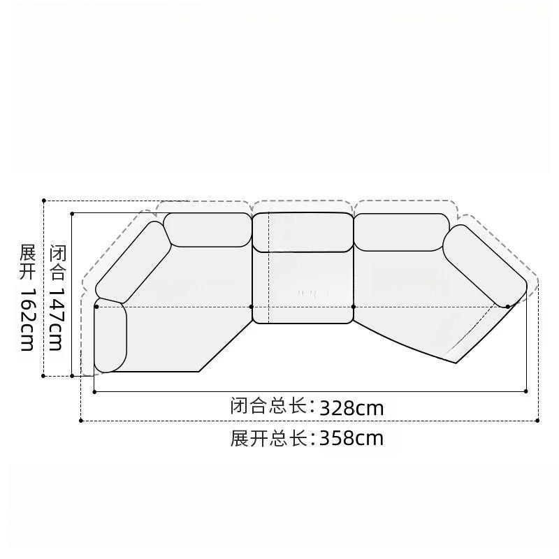 Edra高回弹雪尼尔布艺沙发简约现代设计客厅弧形转角整装免烫转角