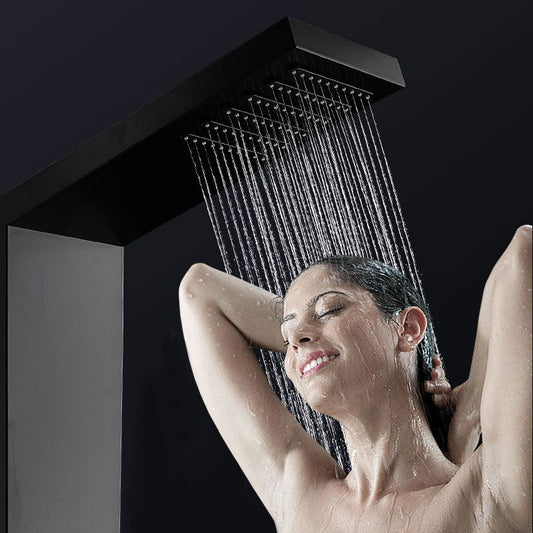 高端洗澡淋浴花灑套裝衛生間浴室淋浴屏家用全套沐浴柱304不鏽鋼