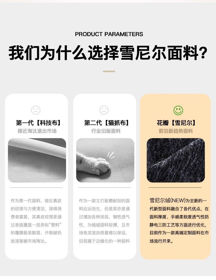 [愛唯琪]現代簡約花苞泡芙大黑熊雪尼爾可拆洗調節靠背布藝雲朵沙發