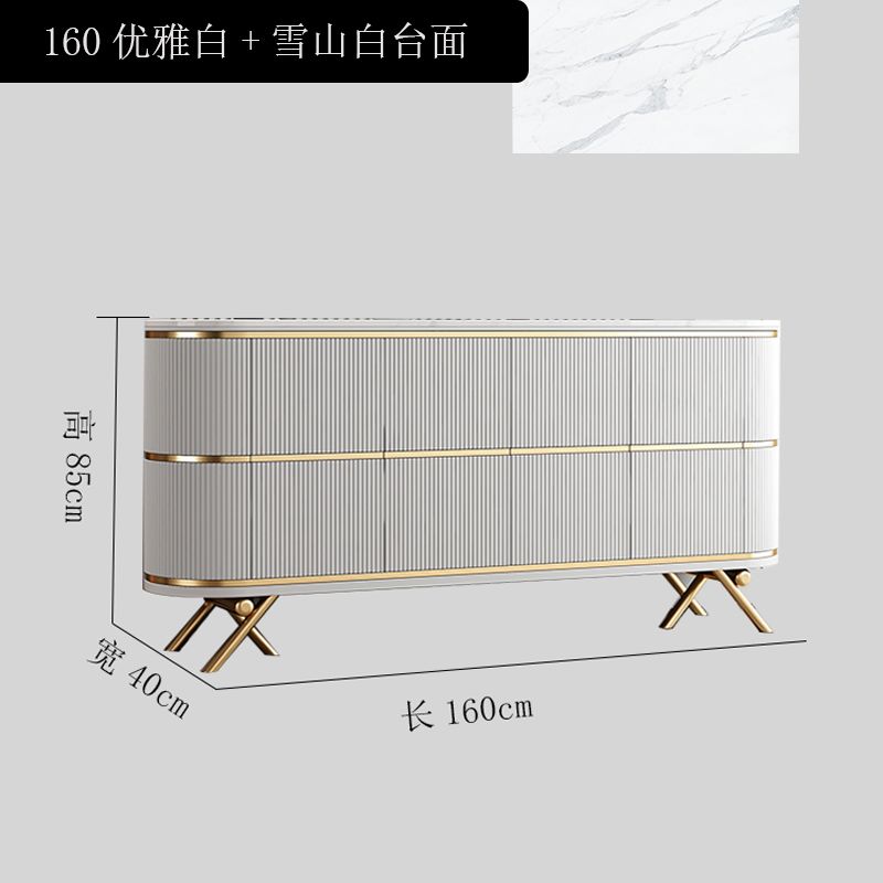 意式極簡客廳玄關櫃現代餐邊櫃輕奢巖板靠牆儲物櫃入戶裝飾櫃
