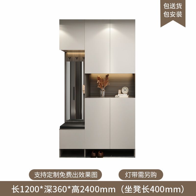定製進門入戶鞋櫃家用門口一體坐凳靠牆大容量現代簡約玄關鞋櫃
