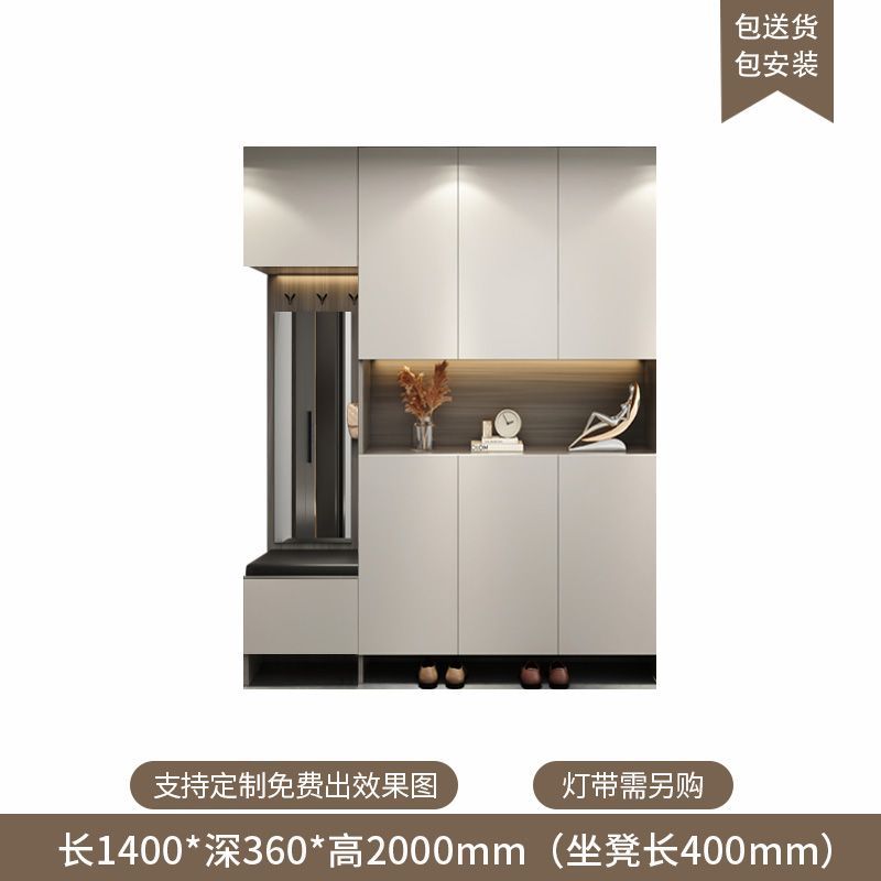 定製進門入戶鞋櫃家用門口一體坐凳靠牆大容量現代簡約玄關鞋櫃