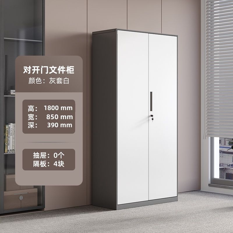 拆装文件柜铁皮柜窄边套色办公柜资料柜会计收纳柜财务凭证柜矮柜