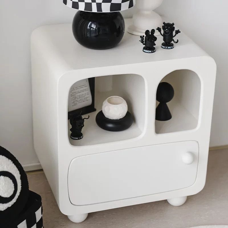 經典奶油風牀頭櫃多彩裝飾櫃收納網紅ins臥室客廳帶抽屜牀頭櫃