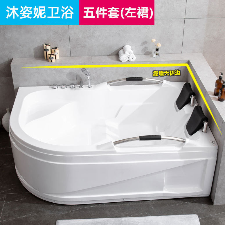 沐姿妮卫生间双人浴缸家用成人情侣超大酒店别墅加热恒温按摩浴缸