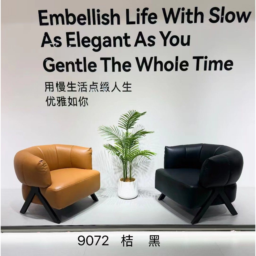 新款現代簡約沙發椅單人休閒椅客廳旋轉懶人椅