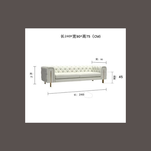 美式轻奢客厅免洗款猫抓爪布科技布奶油风小户型法式拉扣网红沙发