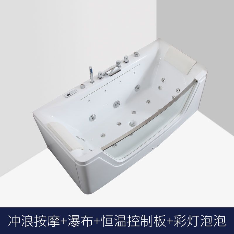 冲浪按摩家用成人小户型独立式亚克力浴缸盆恒温加热1.4米-1.8米