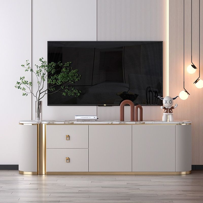 輕奢電視櫃茶几組合意式簡約現代巖板電視機櫃小戶型家用臥室地櫃