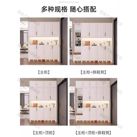 博鑫萬家實木入戶門口鞋櫃入戶玄關櫃小戶型客廳收納儲物櫃包安裝
