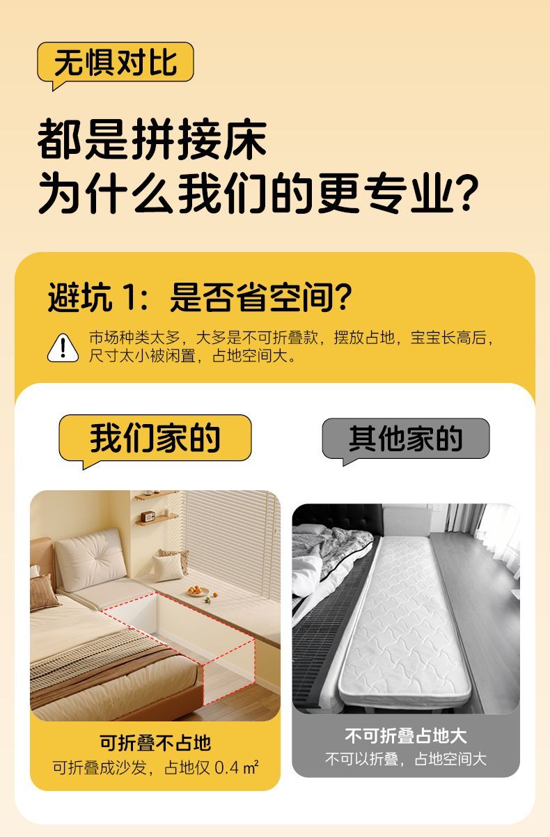 【摺疊拼接牀】牀邊加寬神器 榻榻米伸縮拓寬側邊飄窗牀大人可睡