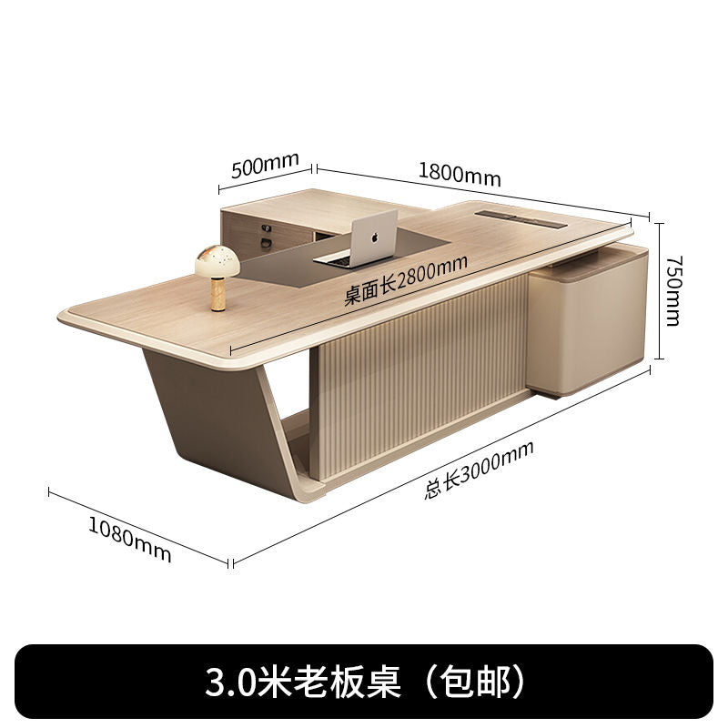 聚风尚老板桌办公桌简约现代一整套简约现代大班台总裁办公桌