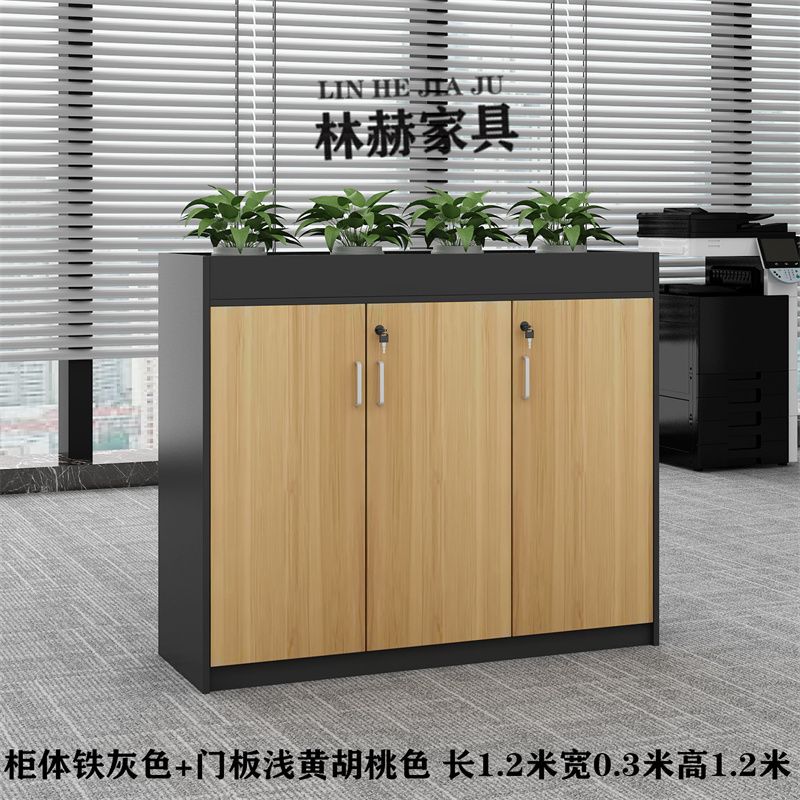 深圳可定做简约现代花槽柜矮柜文件资料柜工厂隔断办公室隔断柜
