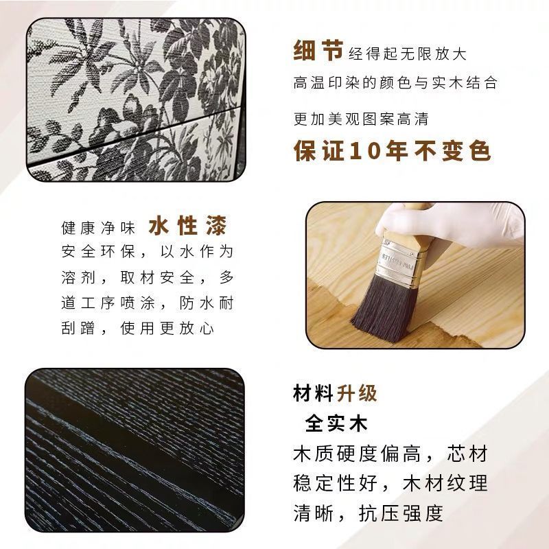 法式中古風玻璃屏風隔斷客廳沙發裝飾正對門玄關儲物一體鞋櫃定製