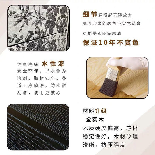 法式中古風玻璃屏風隔斷客廳沙發裝飾正對門玄關儲物一體鞋櫃定製