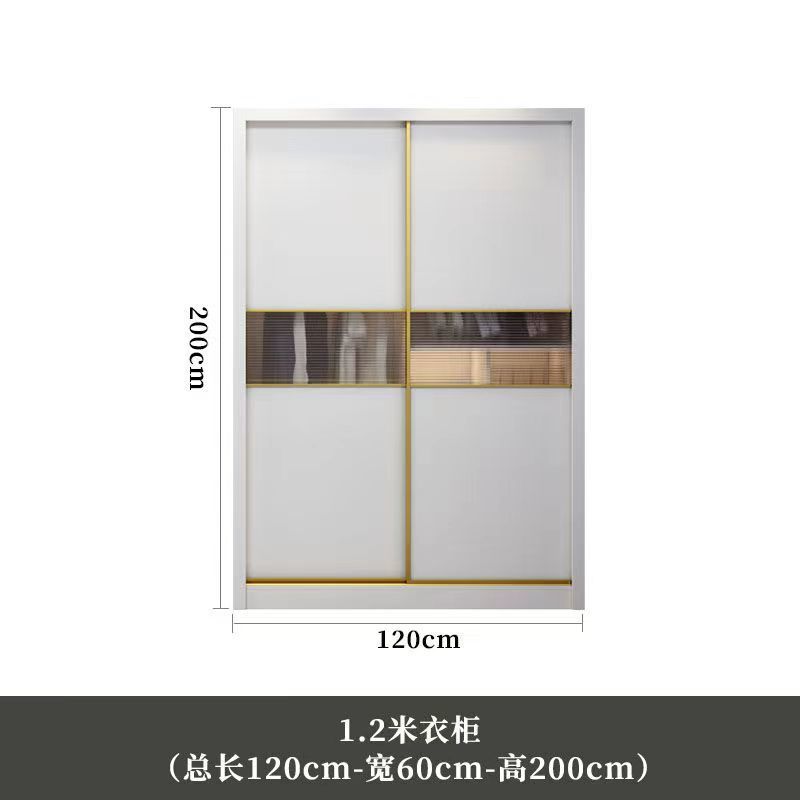 實木衣櫃家用臥室櫃子推拉門移門儲物大衣櫃簡易簡約白色佛山傢俱