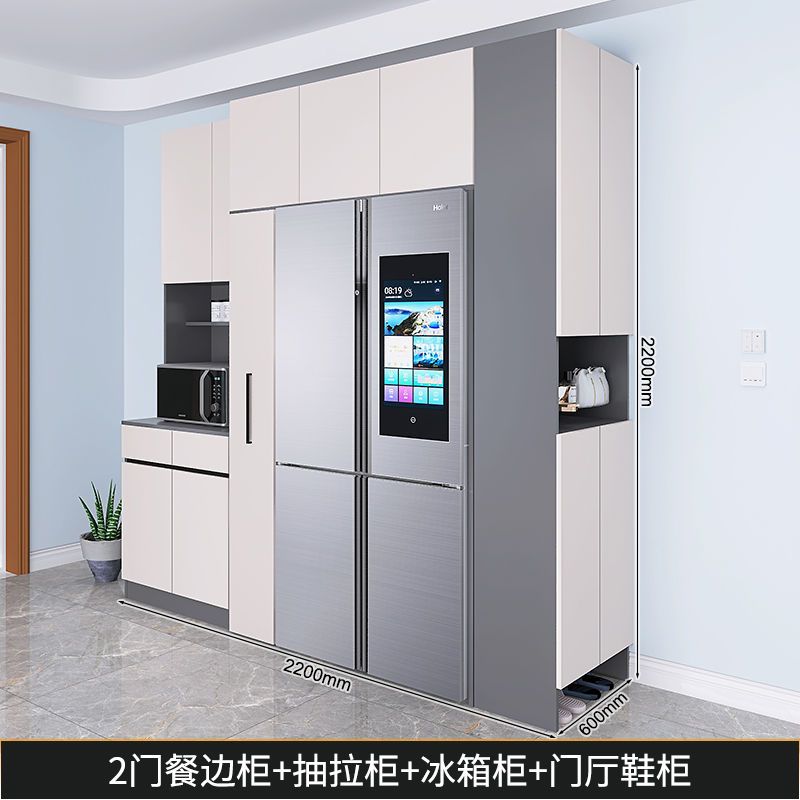 巧幫手餐邊櫃酒櫃一體靠牆高櫃嵌入式冰箱櫃鞋櫃客廳廚房儲物櫃子