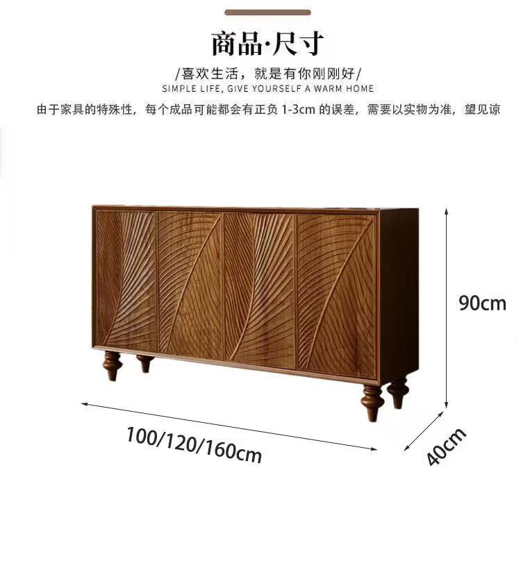 中古風鞋櫃法式復古風餐邊櫃客廳玄關櫃臥室儲物櫃門廳裝飾隔斷櫃