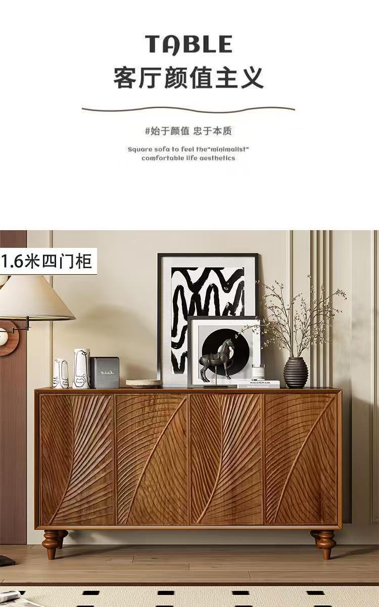 中古風鞋櫃法式復古風餐邊櫃客廳玄關櫃臥室儲物櫃門廳裝飾隔斷櫃