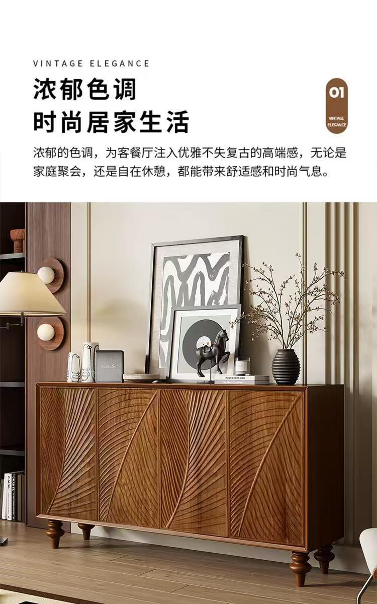 中古風鞋櫃法式復古風餐邊櫃客廳玄關櫃臥室儲物櫃門廳裝飾隔斷櫃