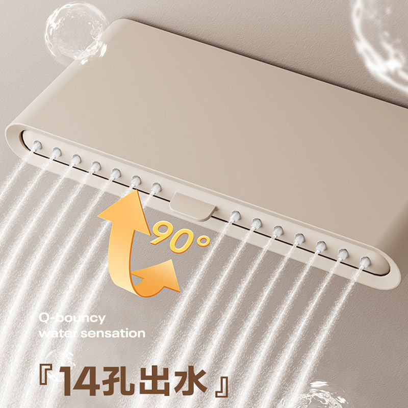 惠达卫浴无顶高档花洒白色全套恒温家用极简分体式浴室增压沐浴