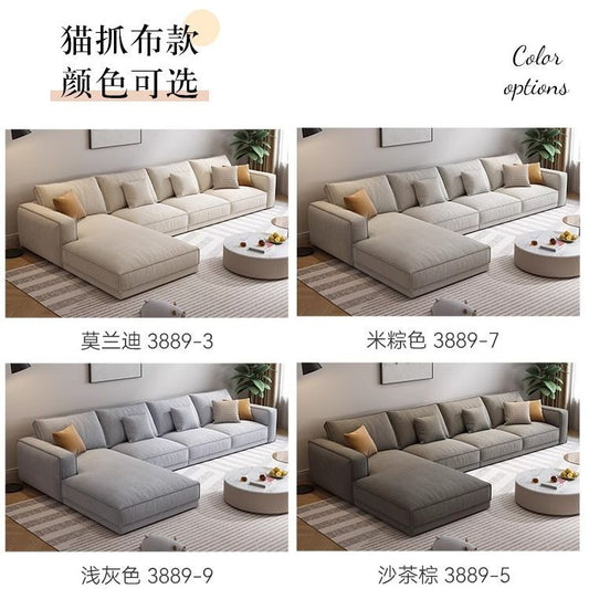 豆腐塊防貓爪絨布藝沙發北歐極簡現代客廳小戶型方塊貴妃直排沙發