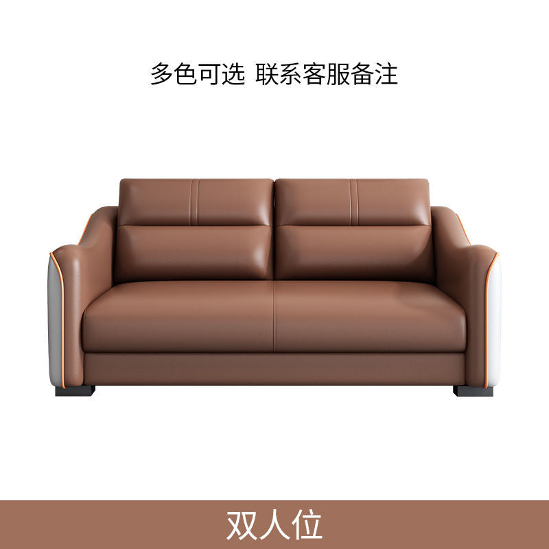 轻奢小户型办公室沙发简约现代接待室商务现代会客三人位茶几组合
